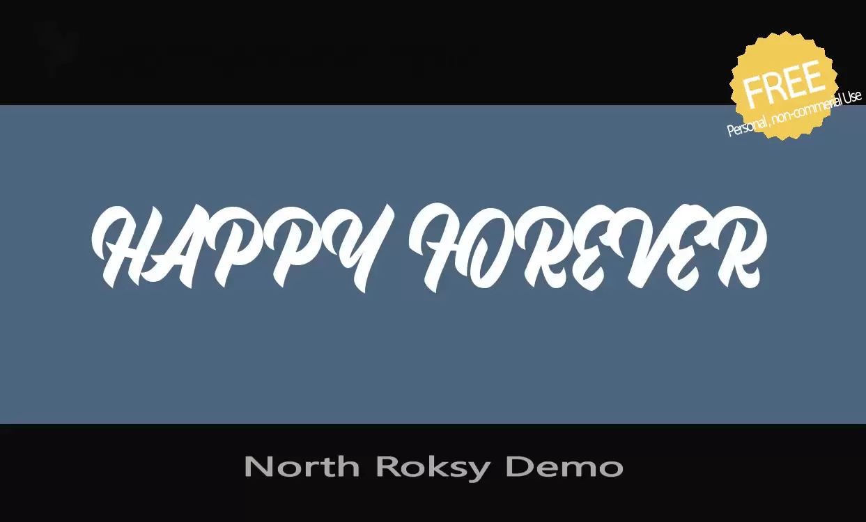 Font Sample of North-Roksy-Demo