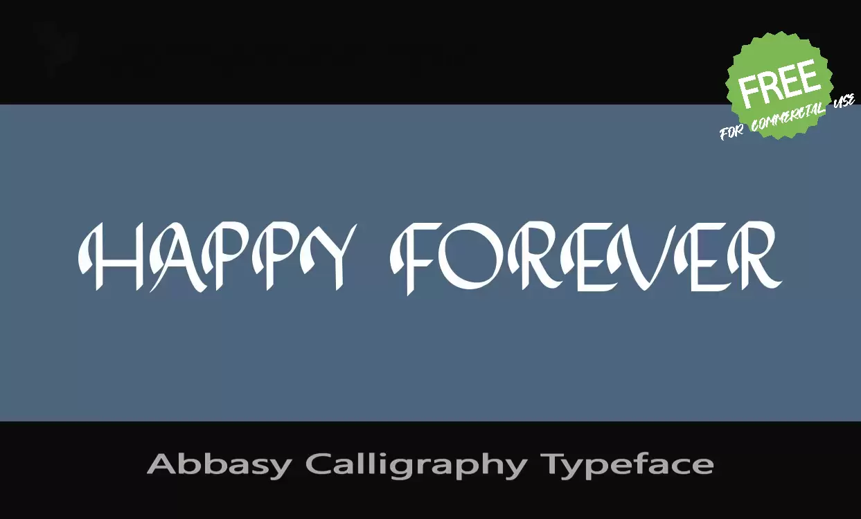 Font Sample of Abbasy-Calligraphy-Typeface