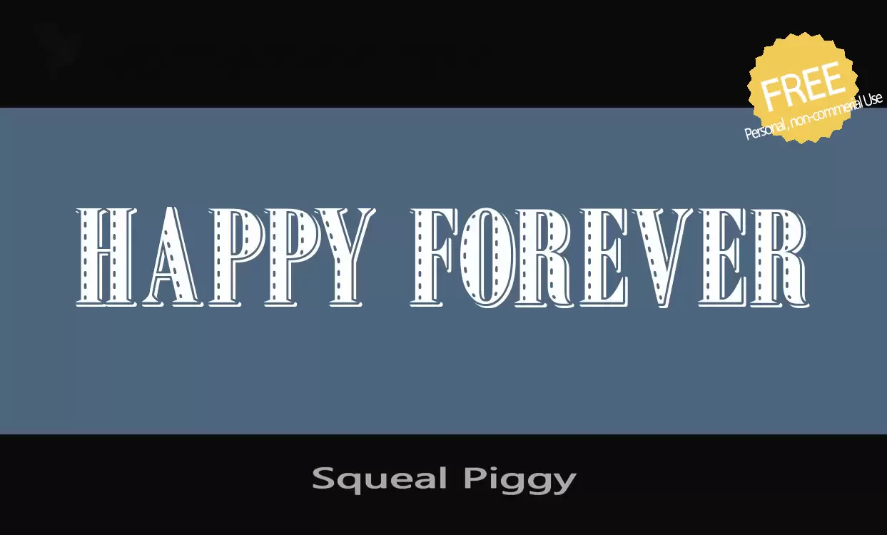 Font Sample of Squeal-Piggy