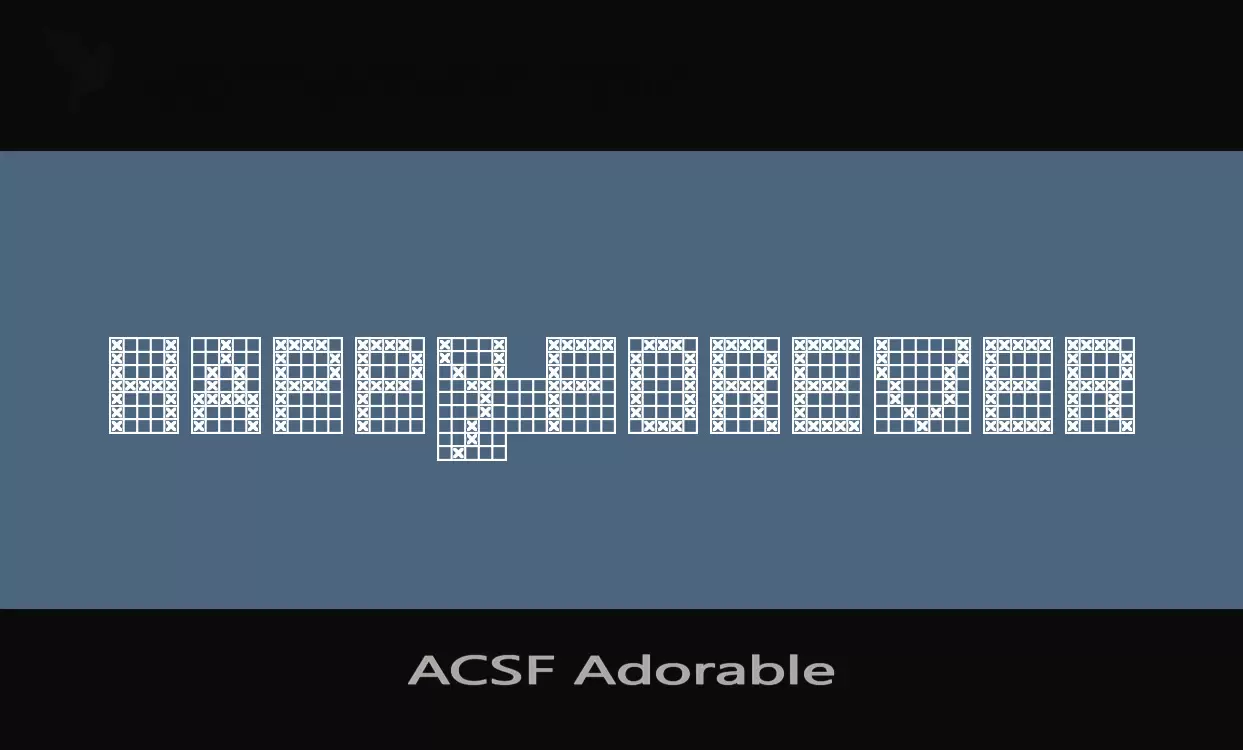 「ACSF-Adorable」字体效果图