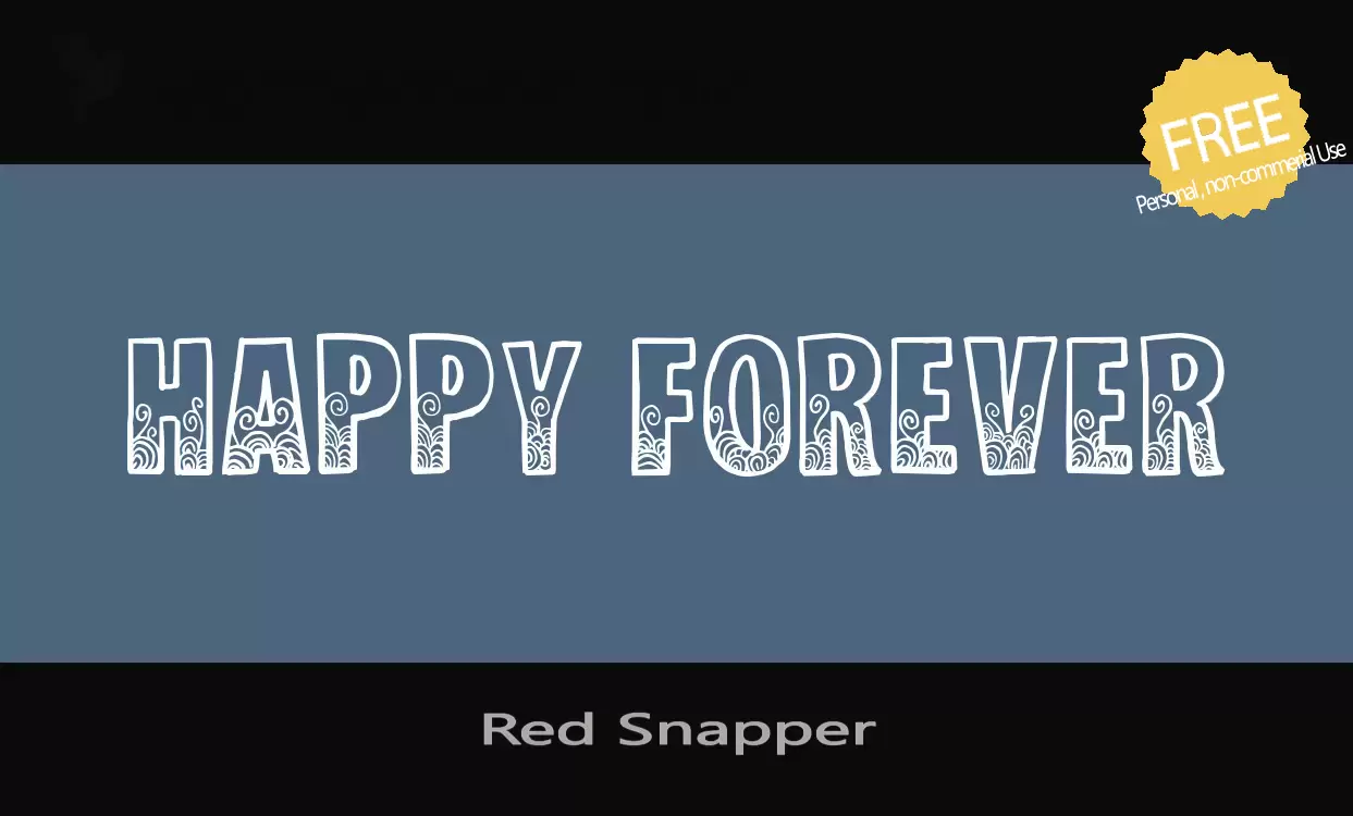 Font Sample of Red-Snapper
