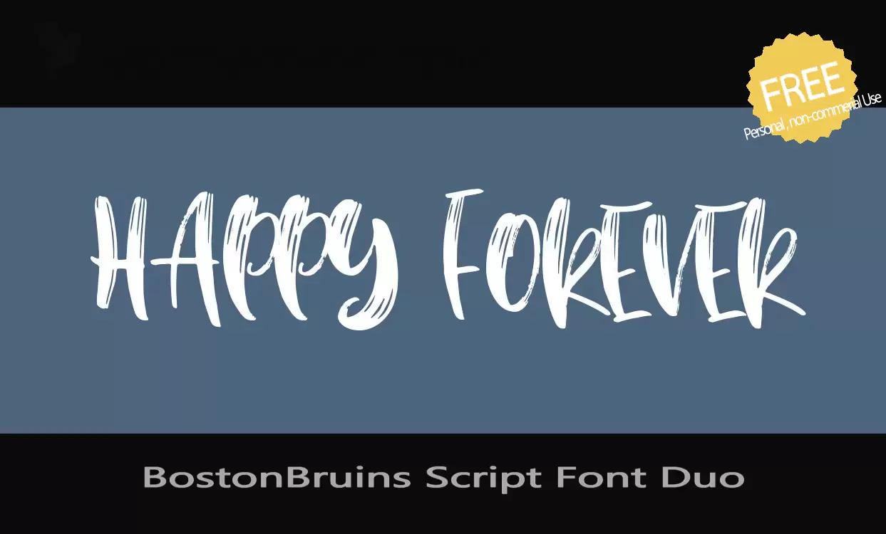 Sample of BostonBruins-Script-Font-Duo