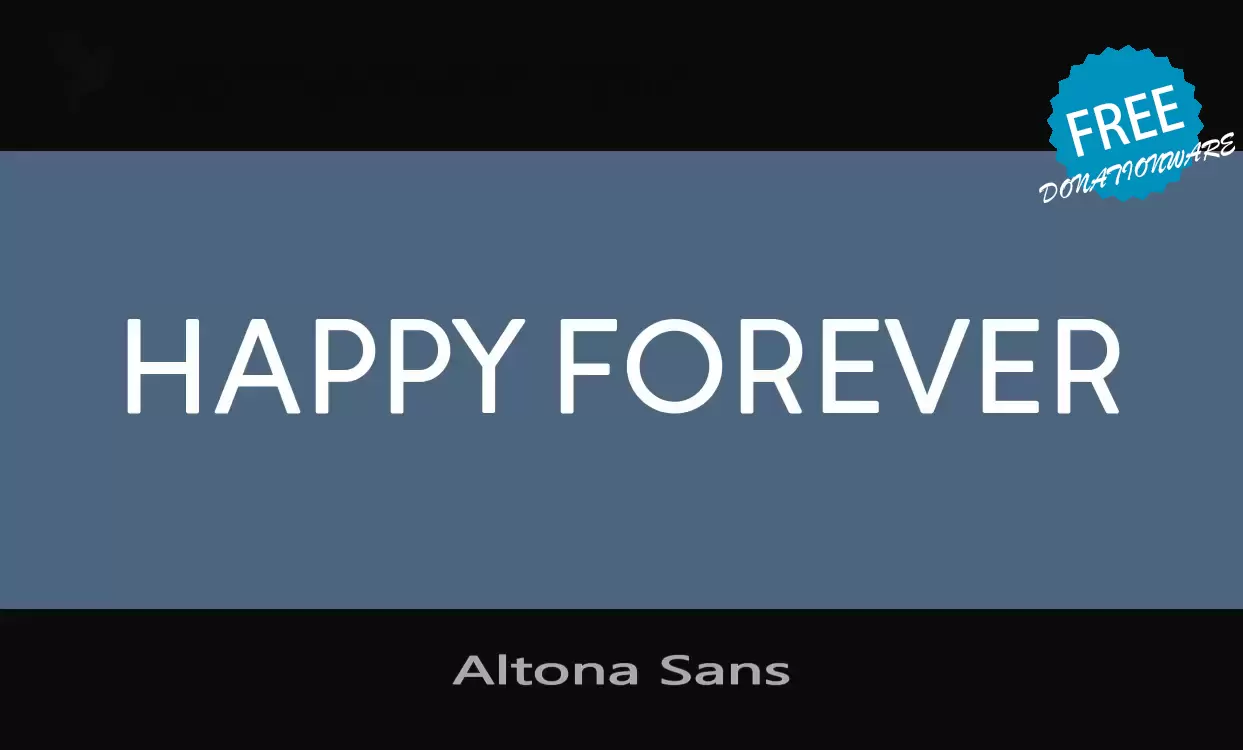 Font Sample of Altona-Sans