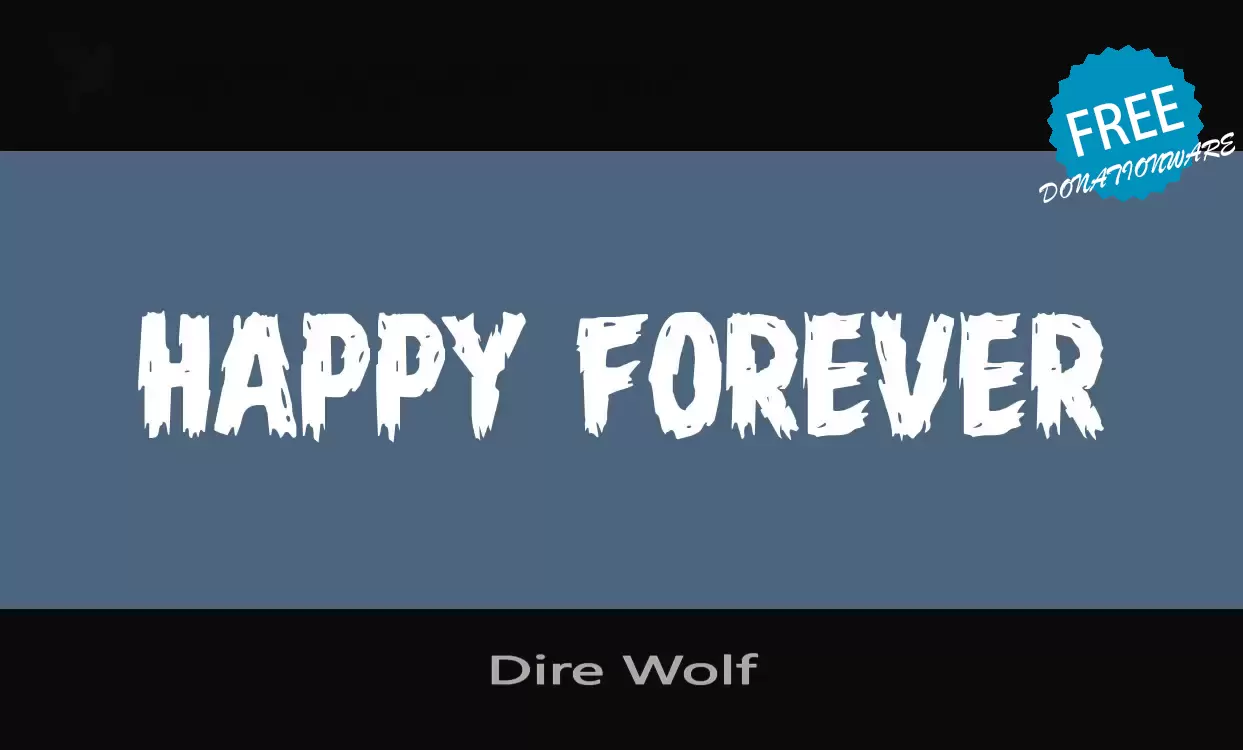 Font Sample of Dire-Wolf