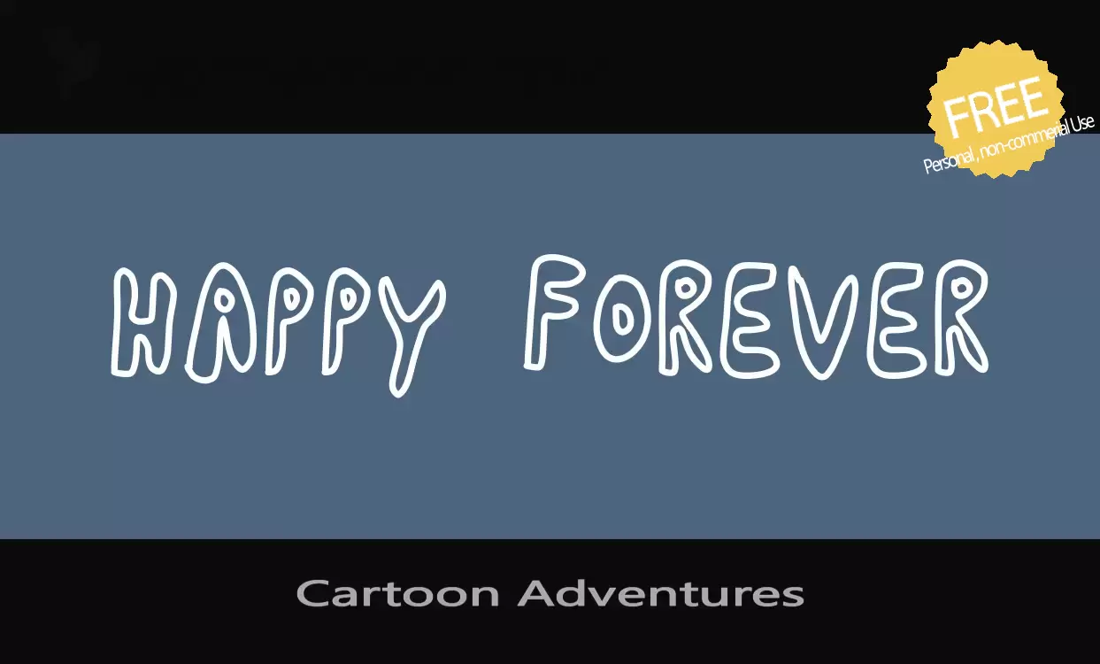 「Cartoon-Adventures」字体效果图