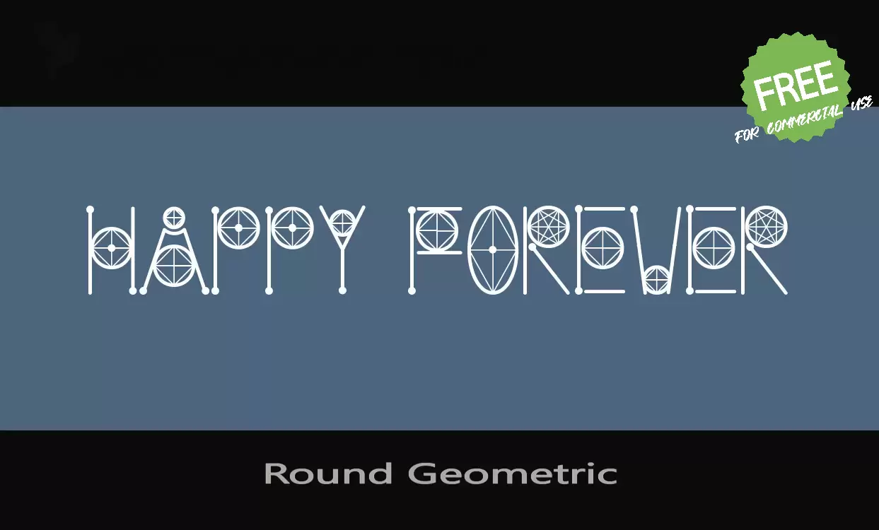 Font Sample of Round-Geometric