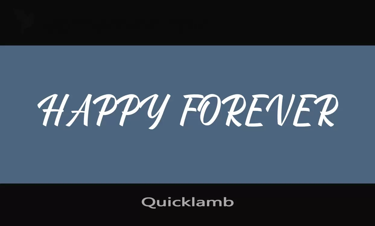 Font Sample of Quicklamb