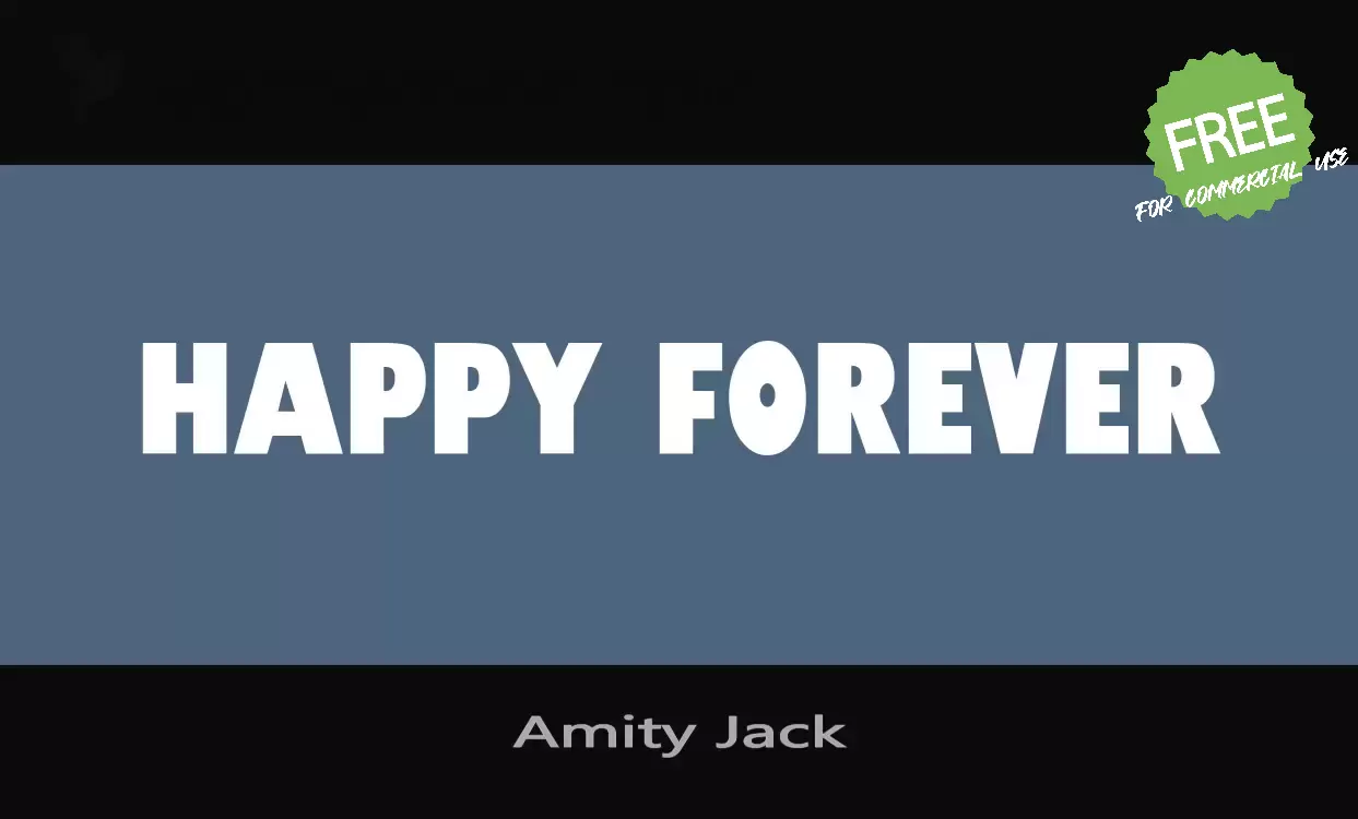 「Amity-Jack」字体效果图