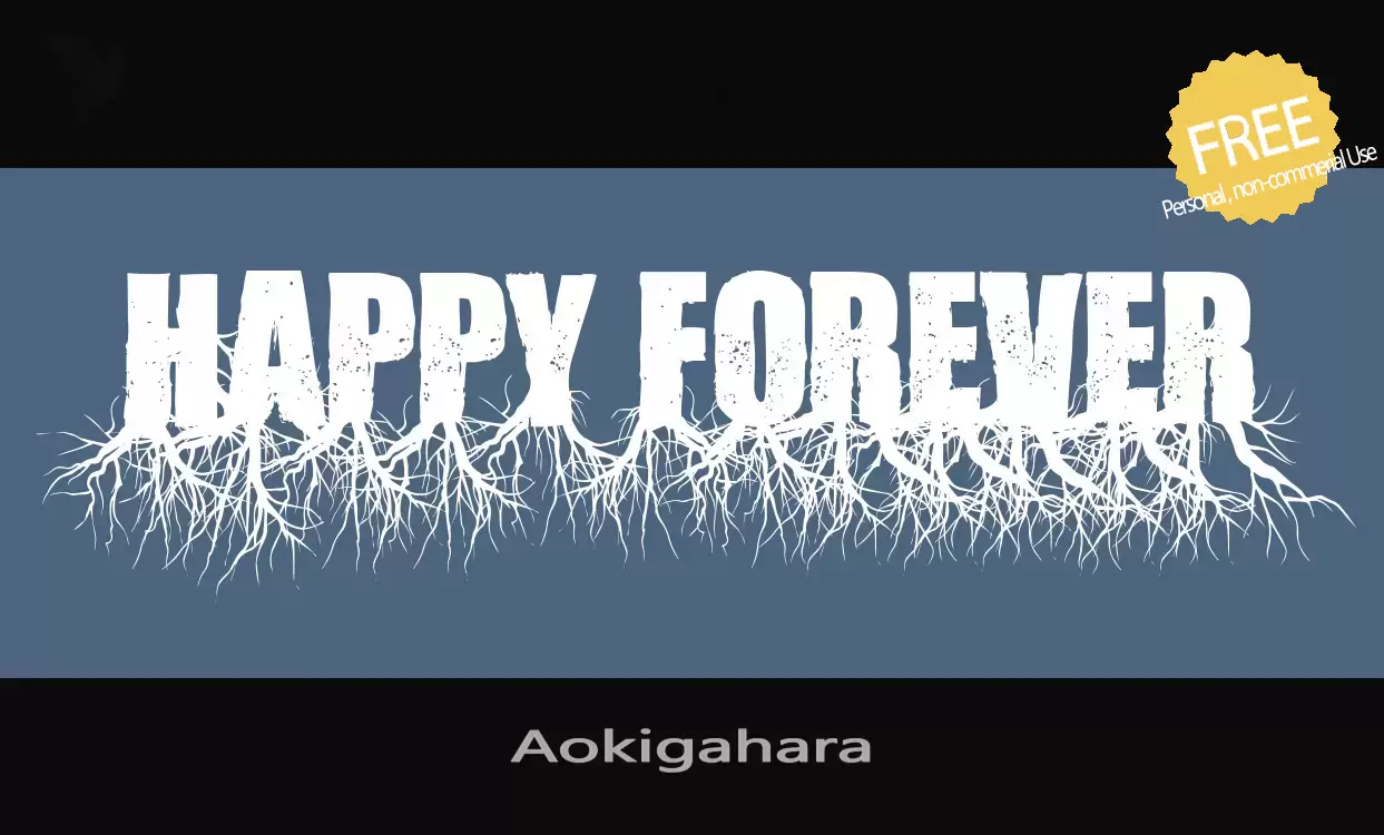 Font Sample of Aokigahara