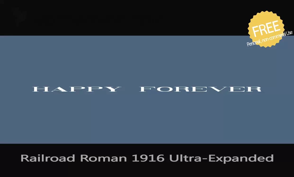 「Railroad-Roman-1916-Ultra-Expanded」字体效果图