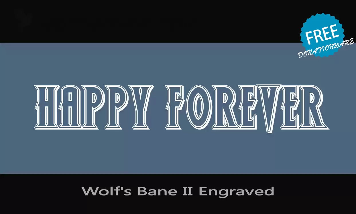 Font Sample of Wolf's-Bane-II-Engraved