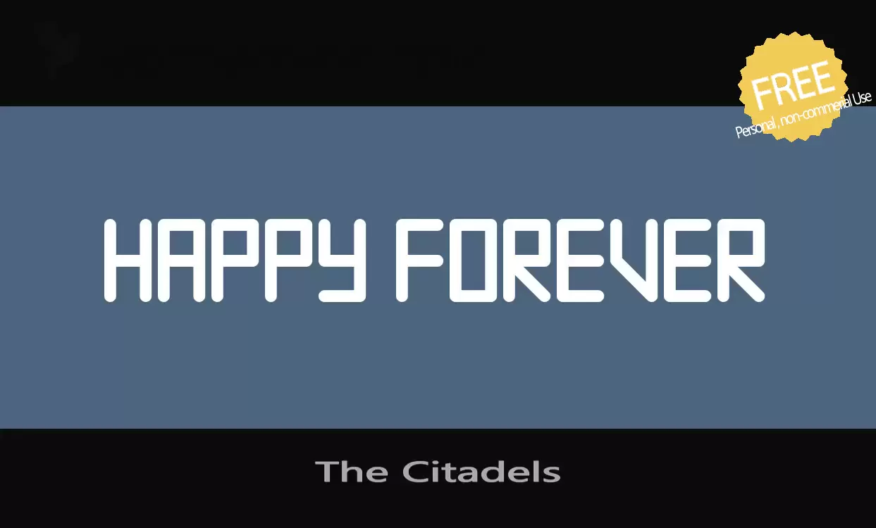 Font Sample of The-Citadels