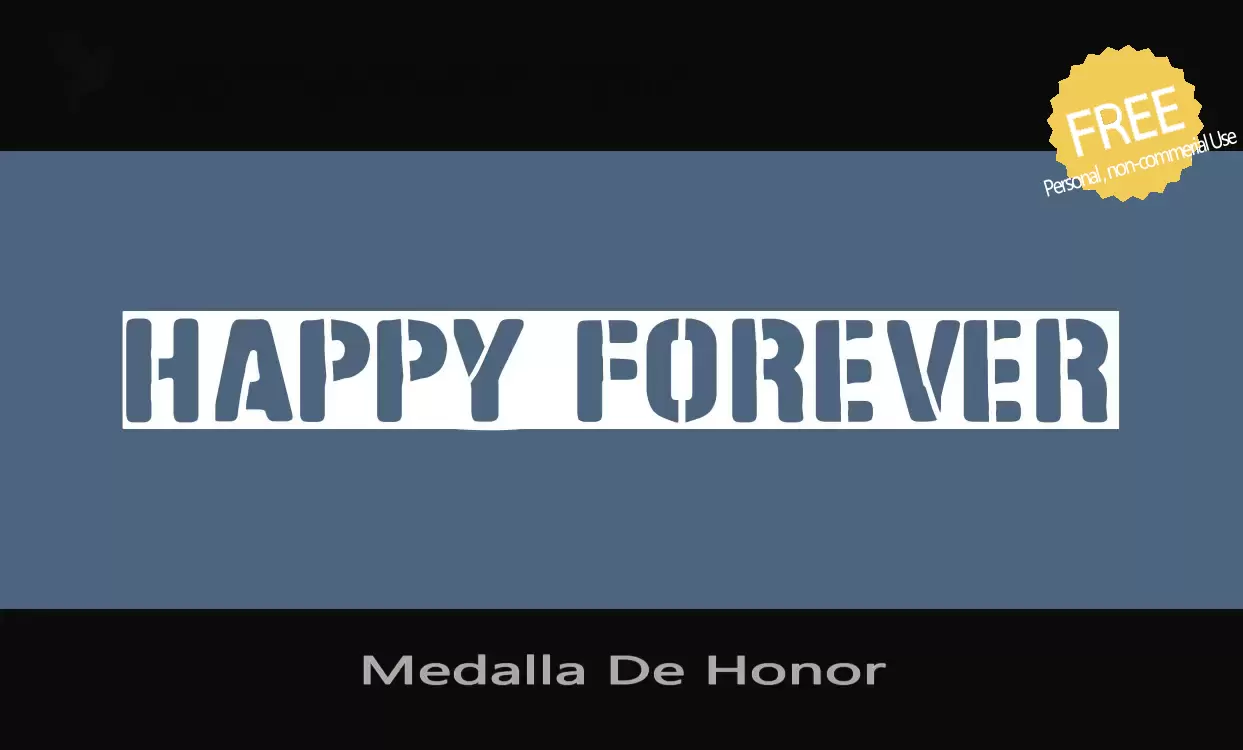 「Medalla-De-Honor」字体效果图