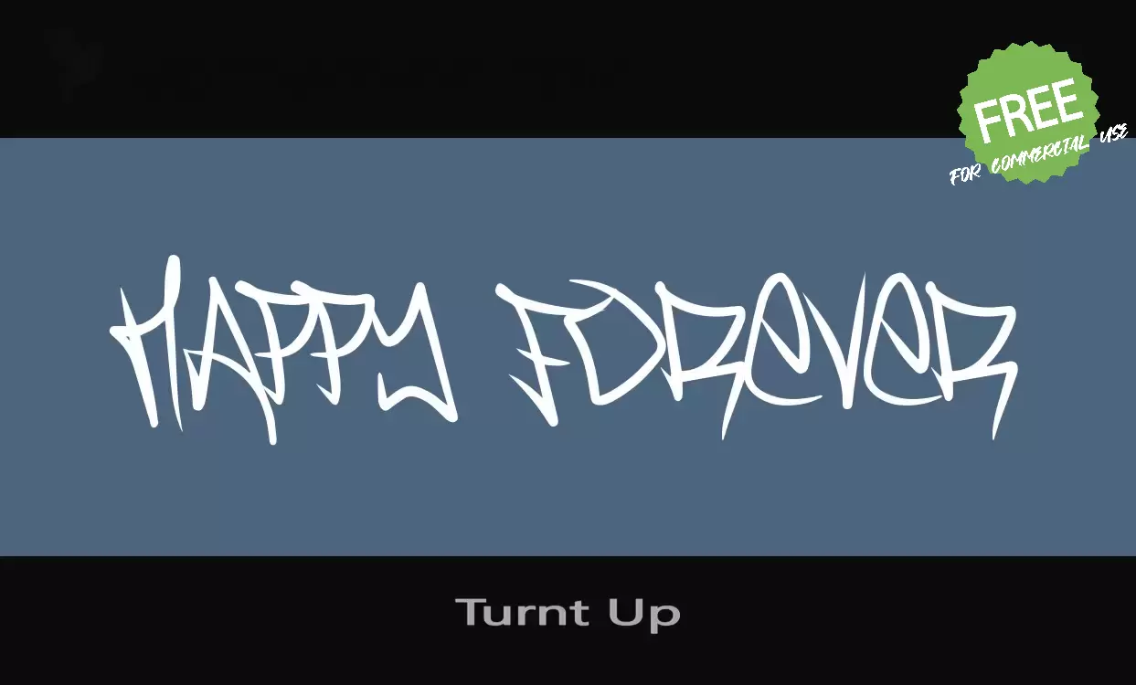 「Turnt-Up」字体效果图