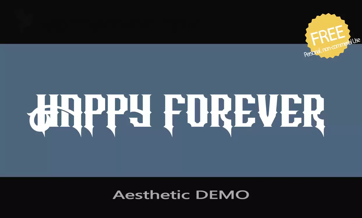 「Aesthetic-DEMO」字体效果图