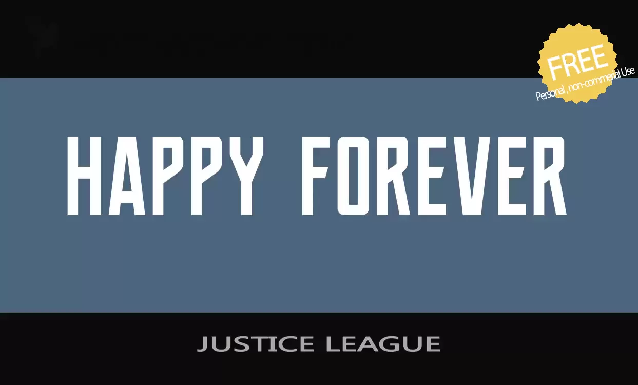 「JUSTICE-LEAGUE」字体效果图