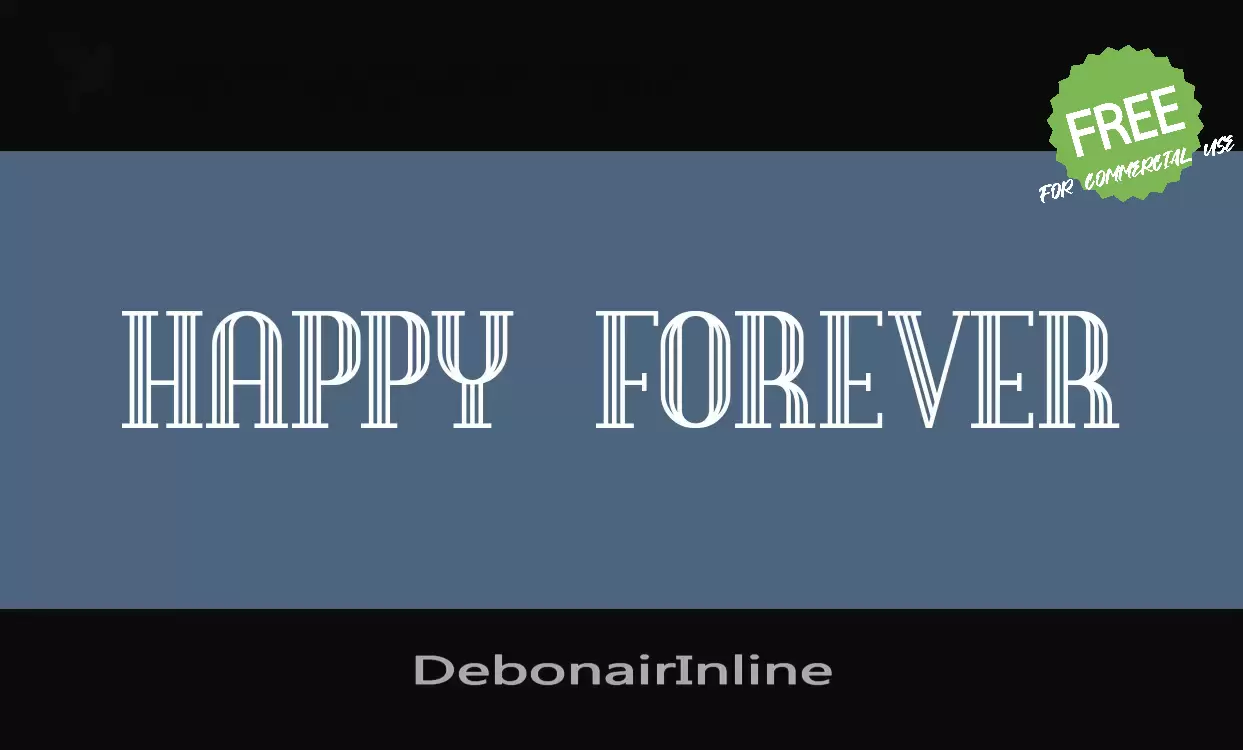 Font Sample of DebonairInline