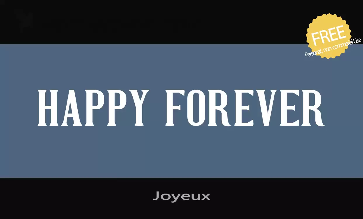 「Joyeux」字体效果图