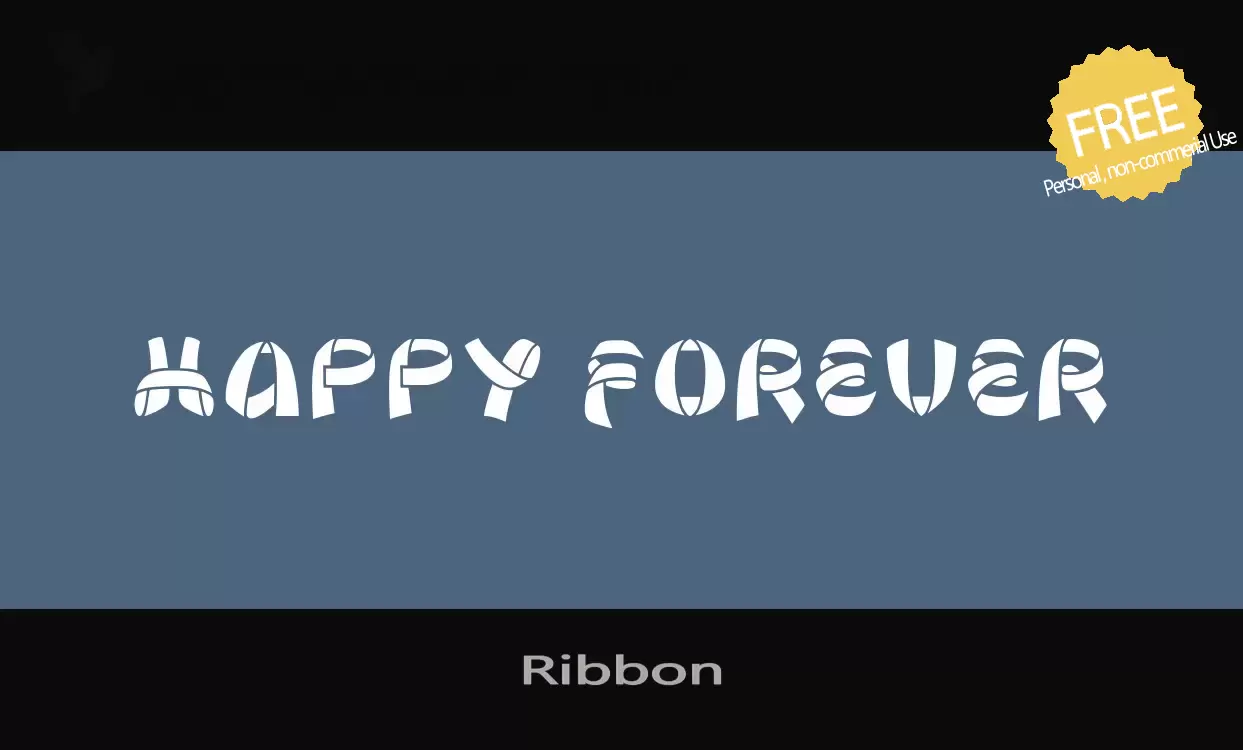 Font Sample of Ribbon