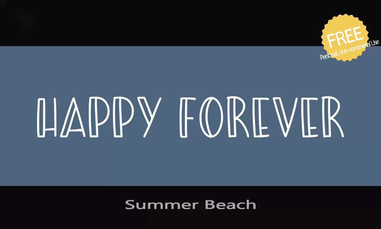 Font Sample of Summer-Beach