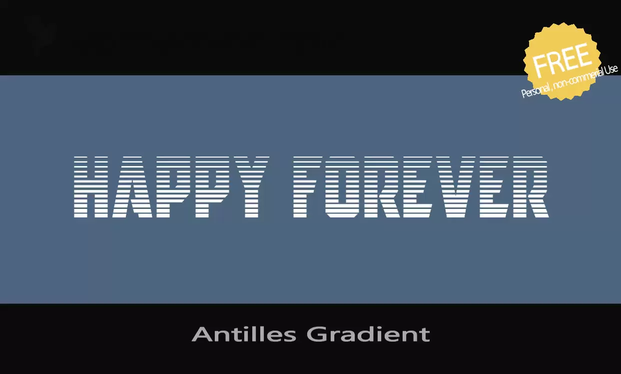 Font Sample of Antilles-Gradient