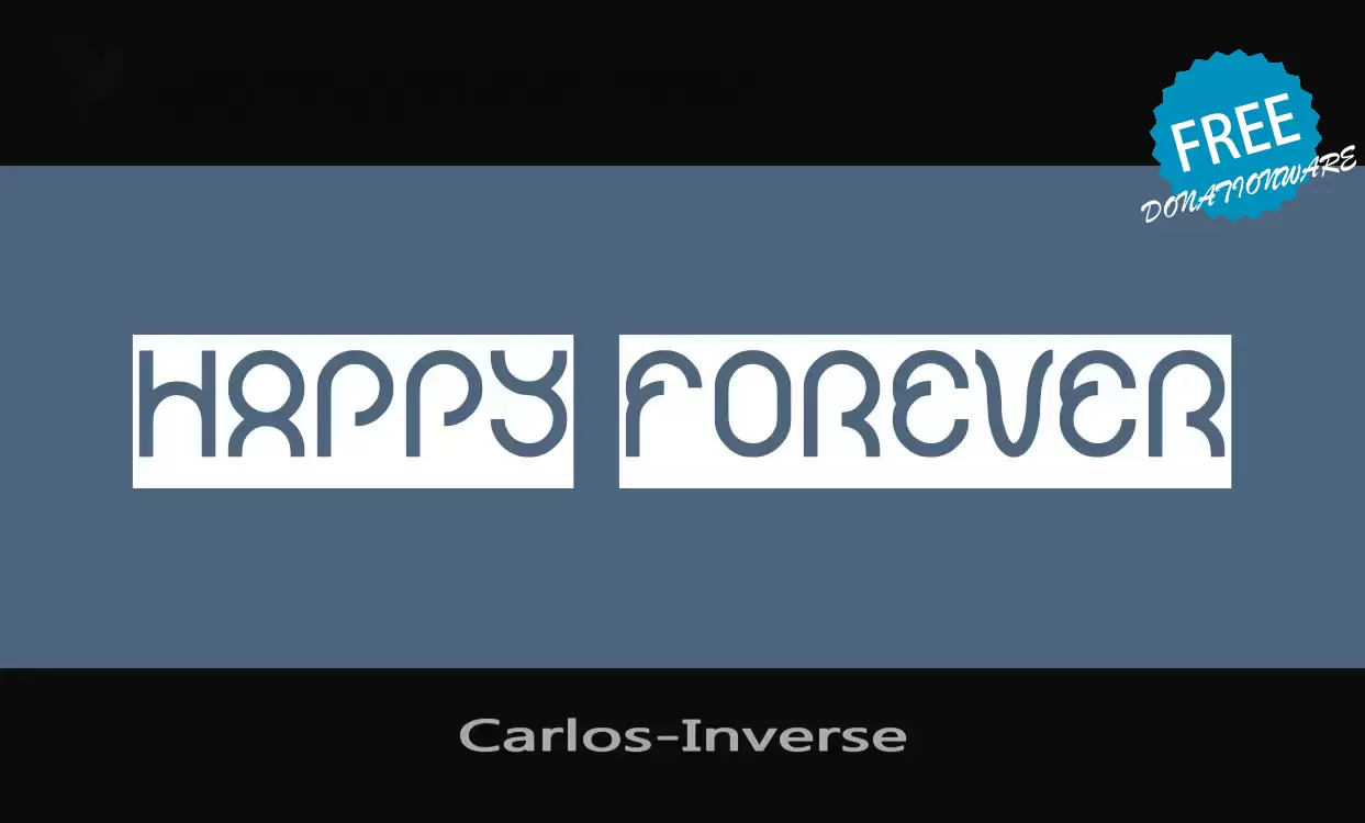 「Carlos-Inverse」字体效果图