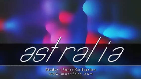 「Astralia」字体排版图片