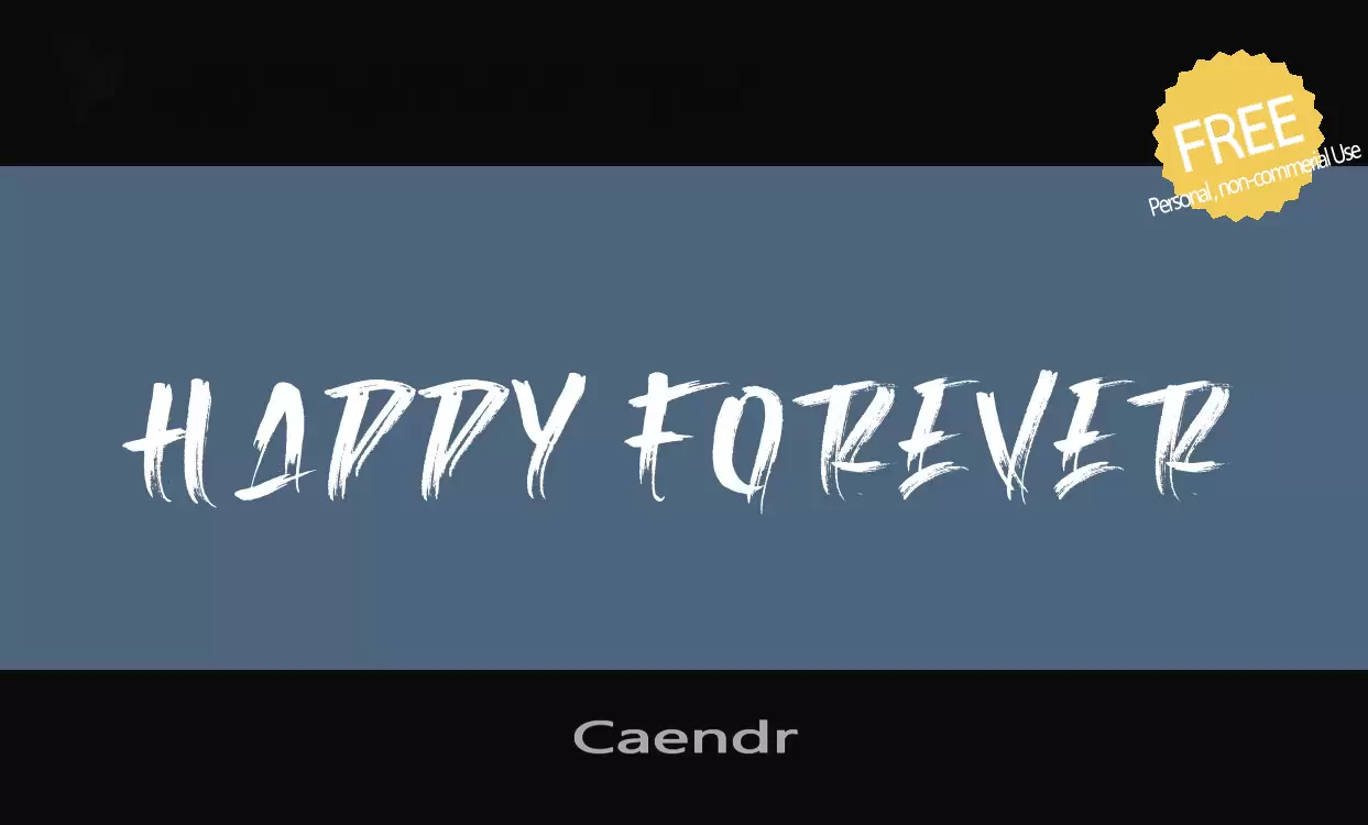 Font Sample of Caendr