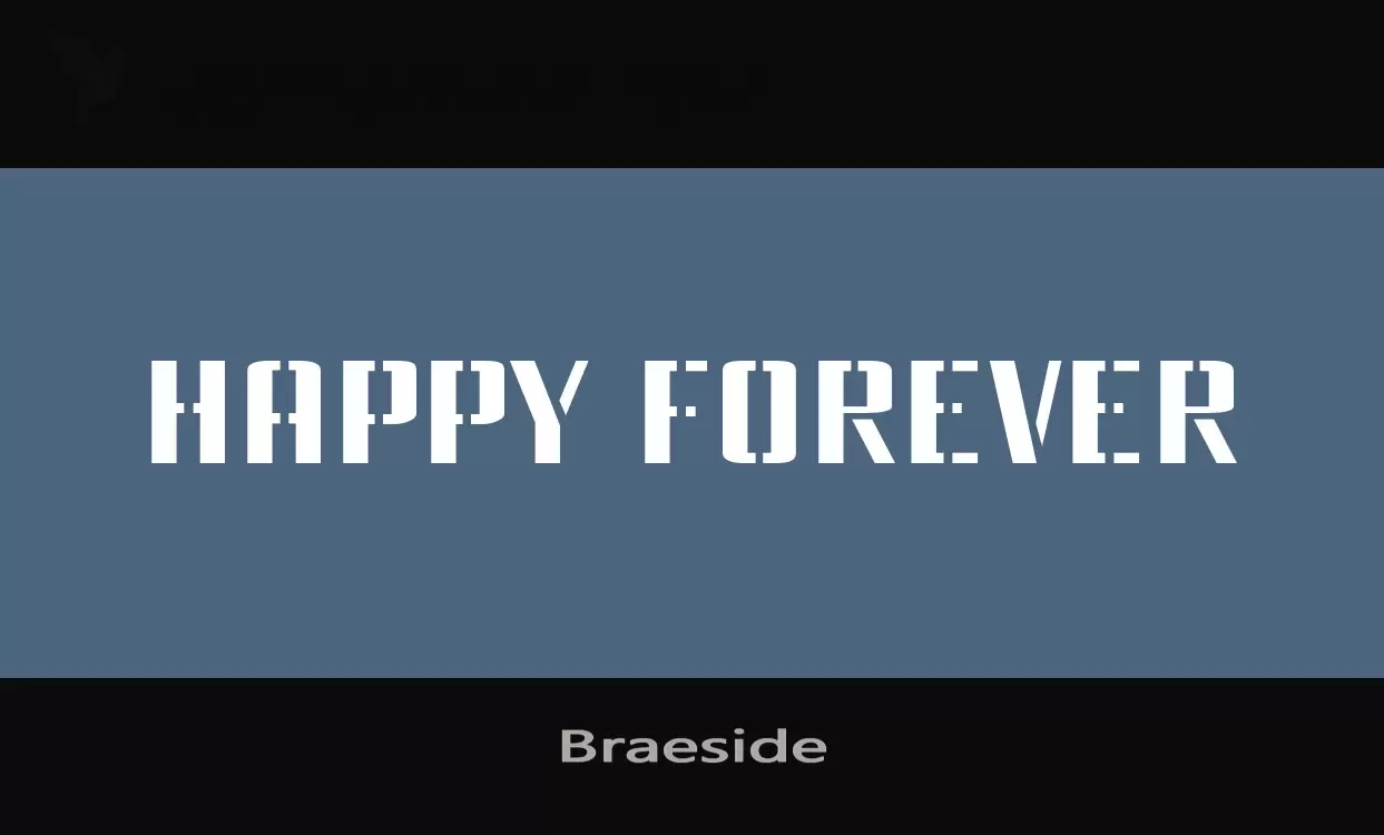 Font Sample of Braeside