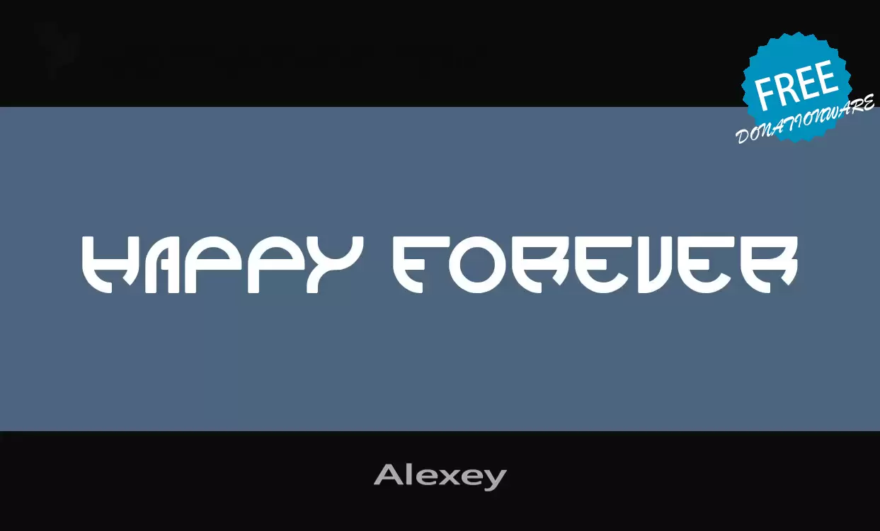 「Alexey」字体效果图