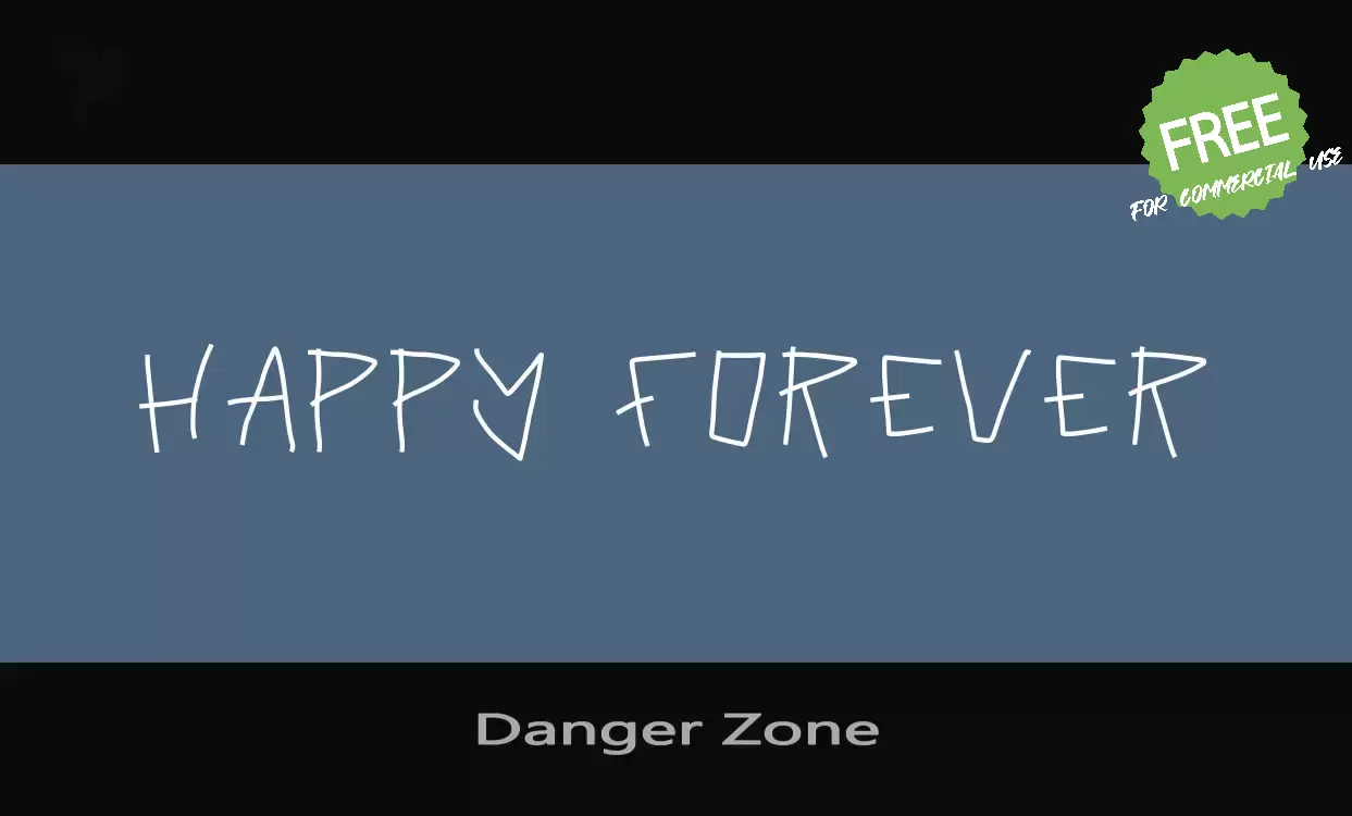 Font Sample of Danger-Zone