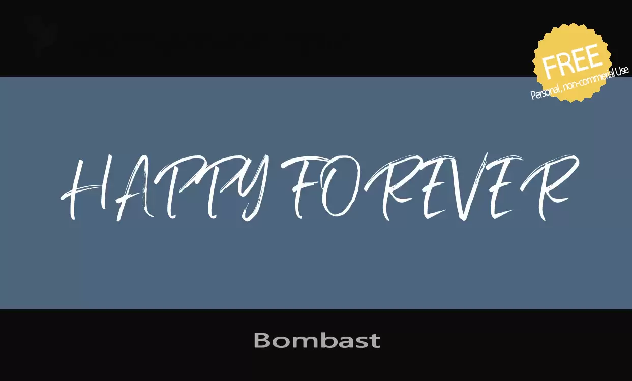 「Bombast」字体效果图