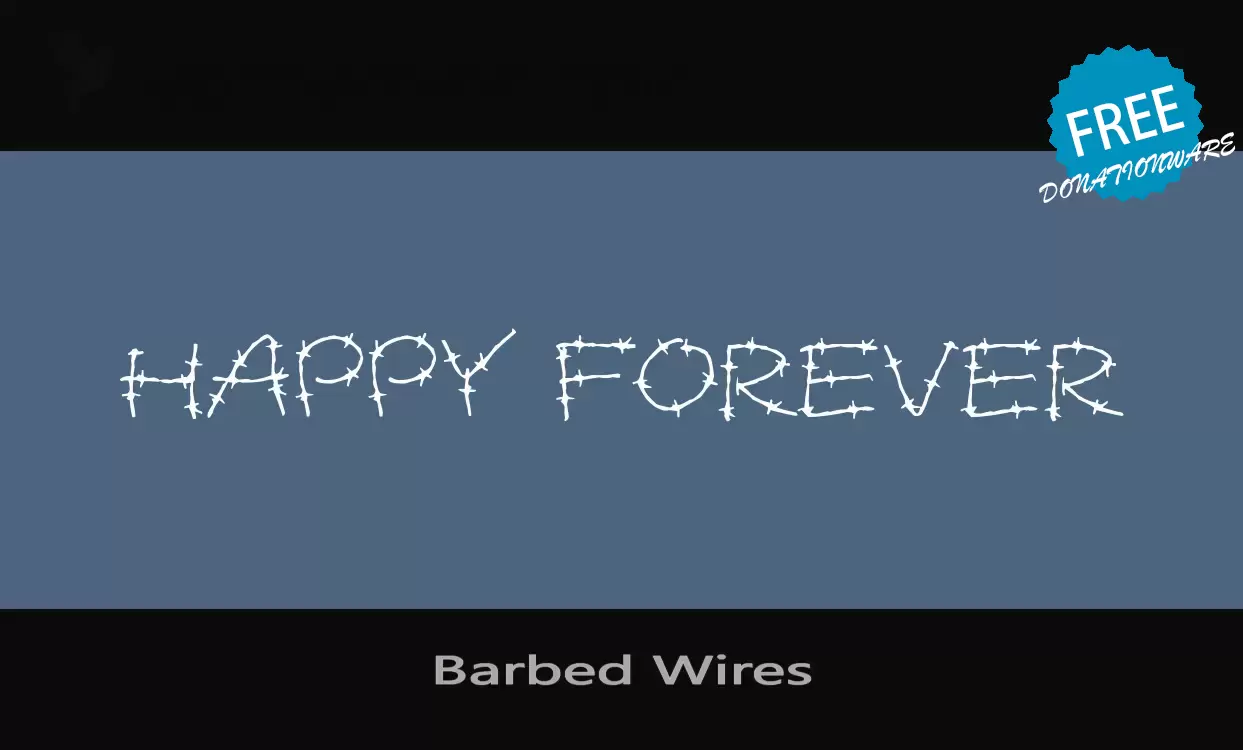 Font Sample of Barbed-Wires