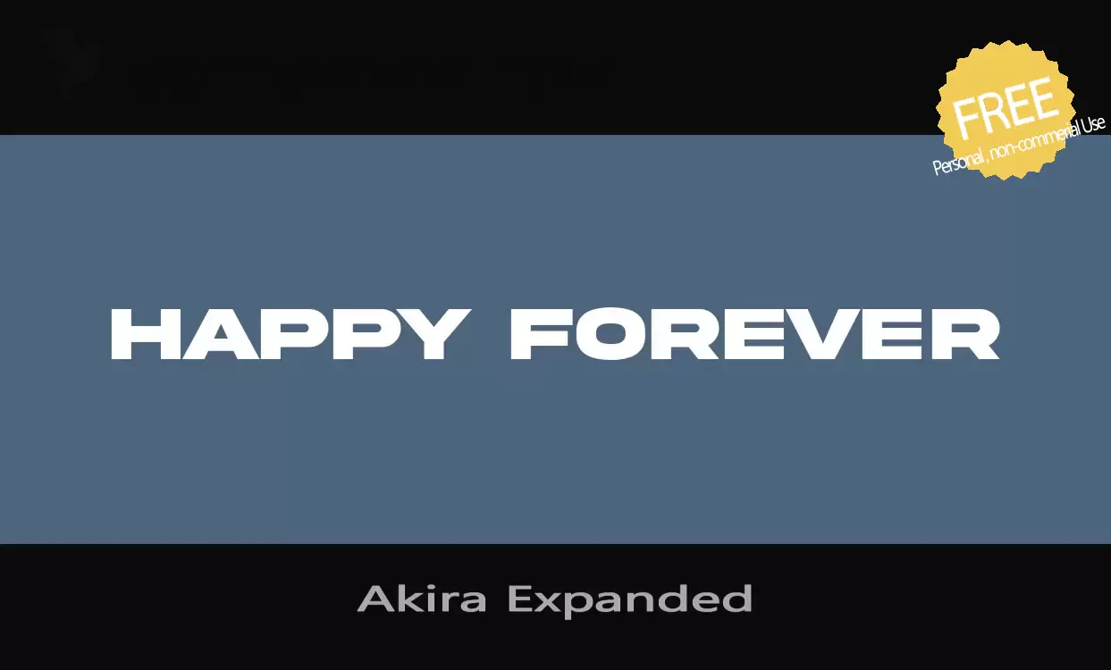 Font Sample of Akira-Expanded