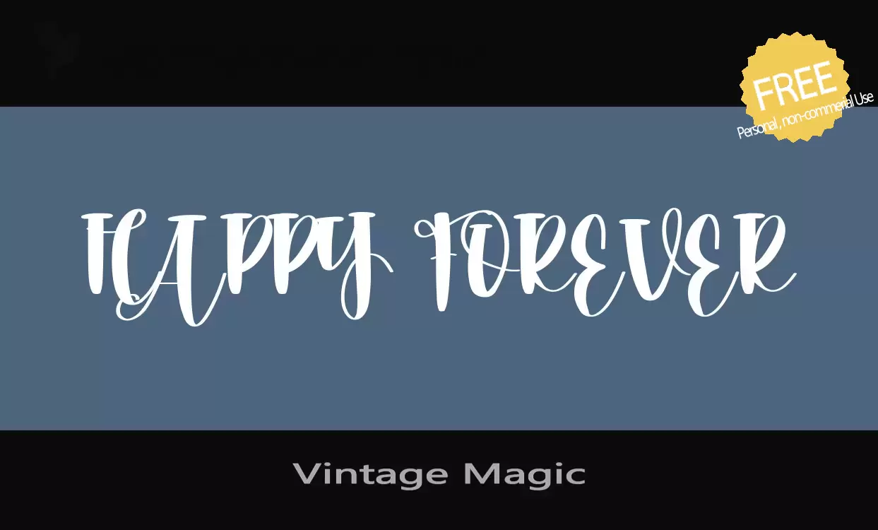 「Vintage-Magic」字体效果图