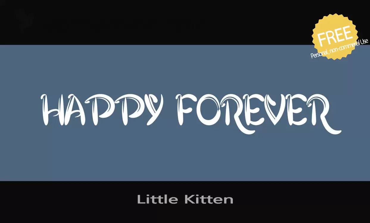 Font Sample of Little-Kitten