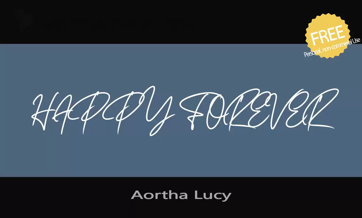 「Aortha-Lucy」字体效果图