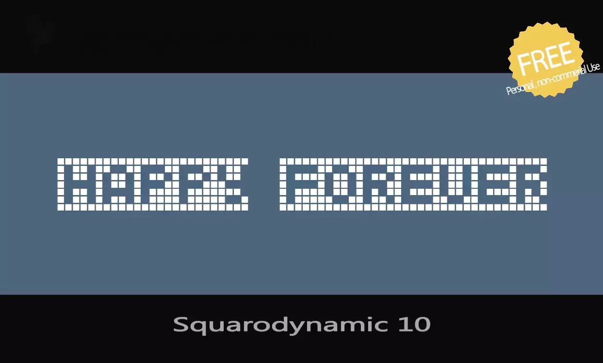 「Squarodynamic-10」字体效果图