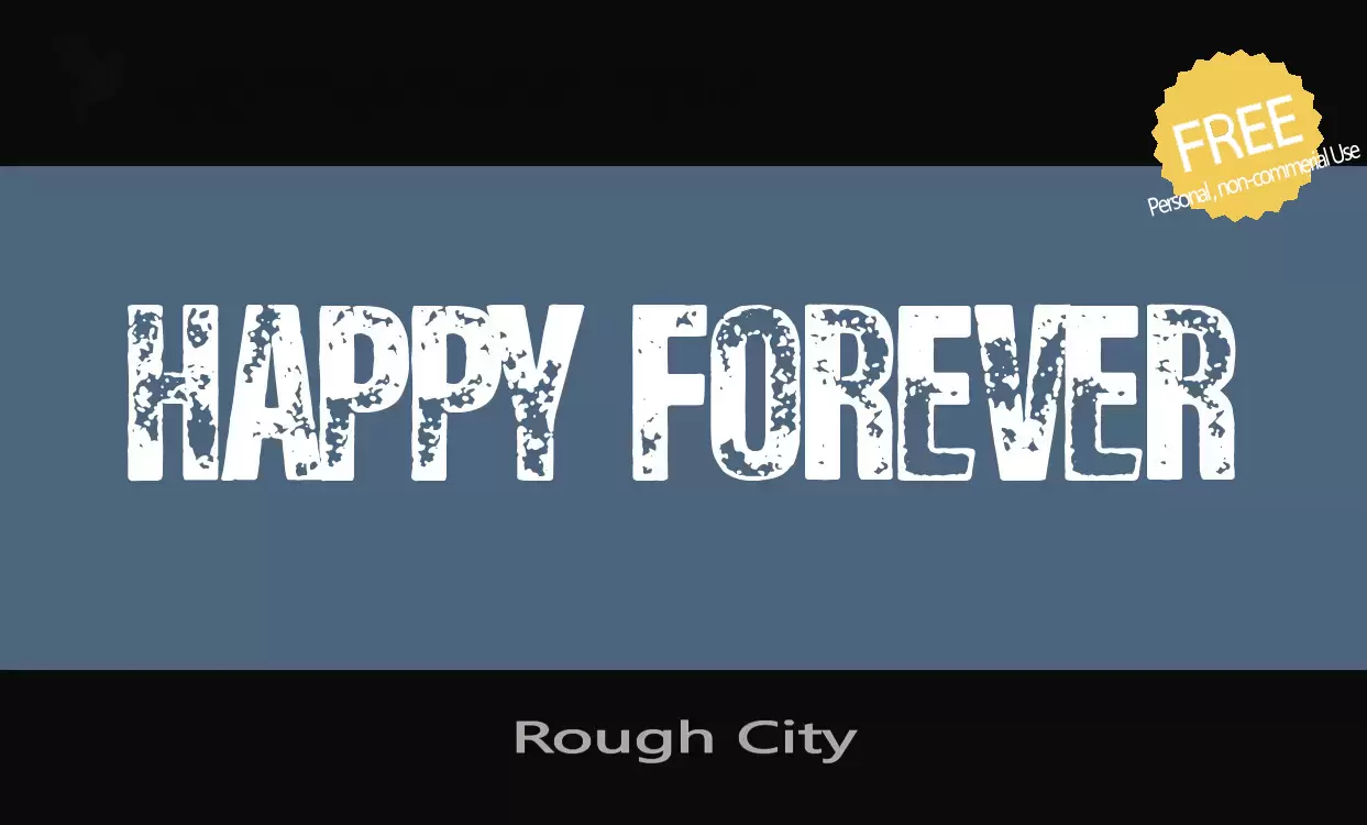 Font Sample of Rough-City