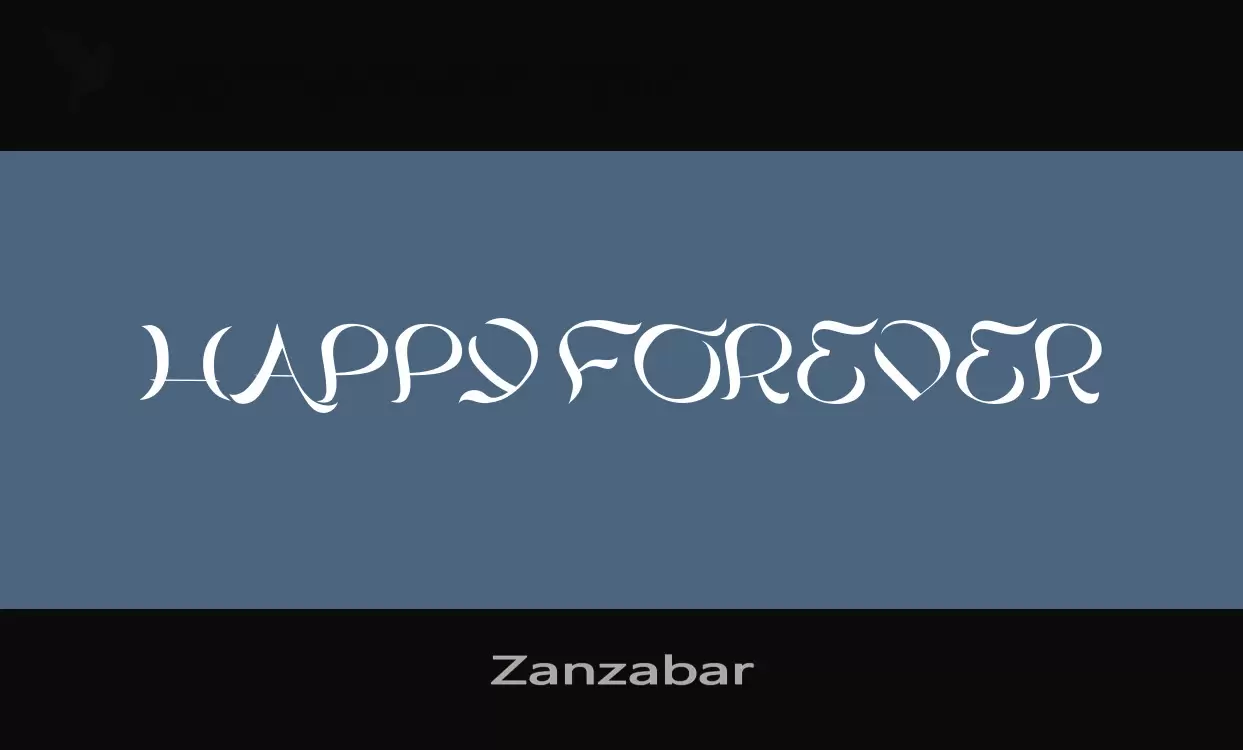 「Zanzabar」字体效果图