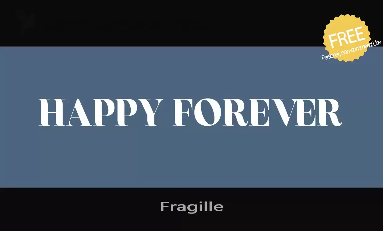 Font Sample of Fragille