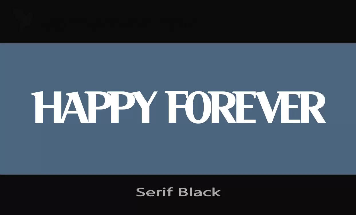 Font Sample of Serif-Black