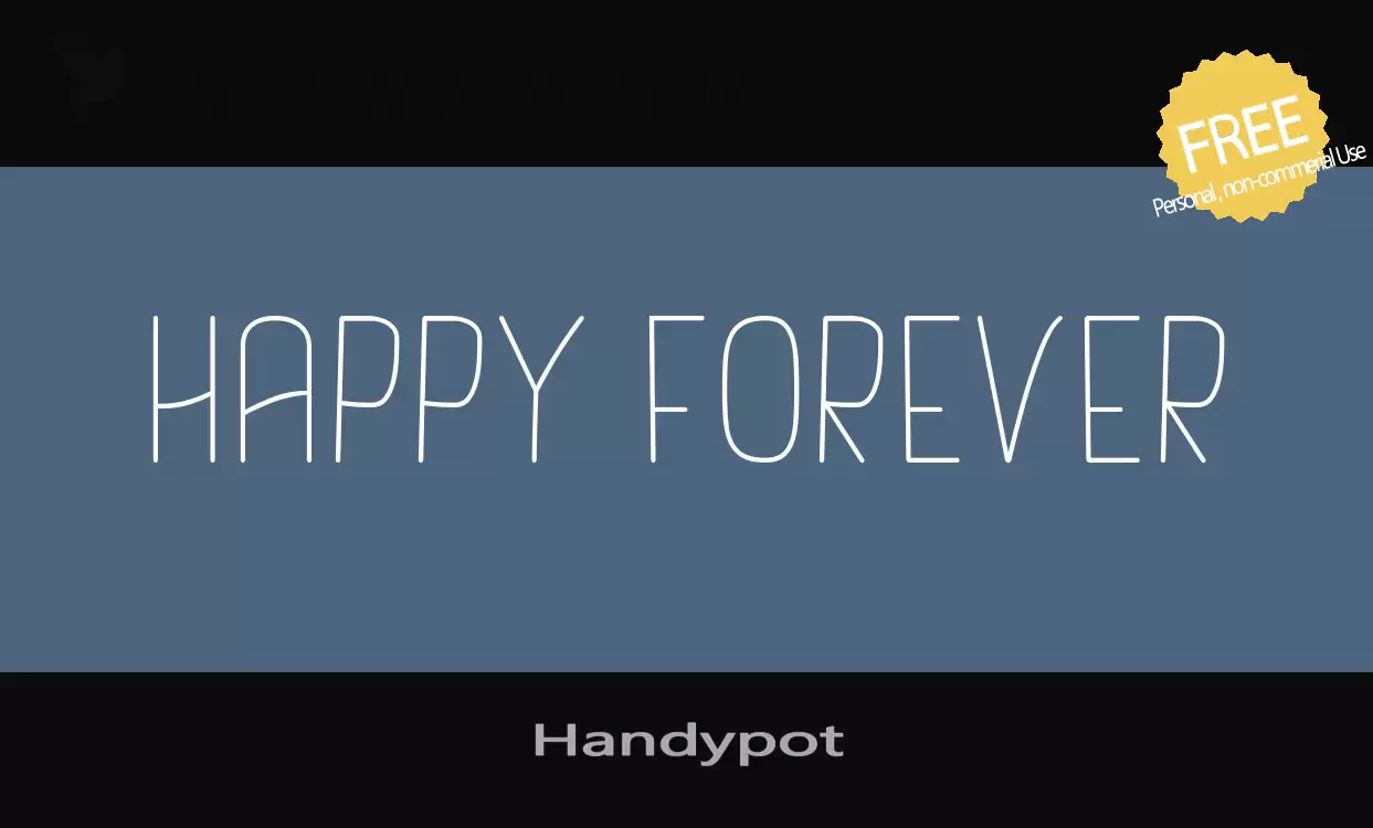 「Handypot」字体效果图