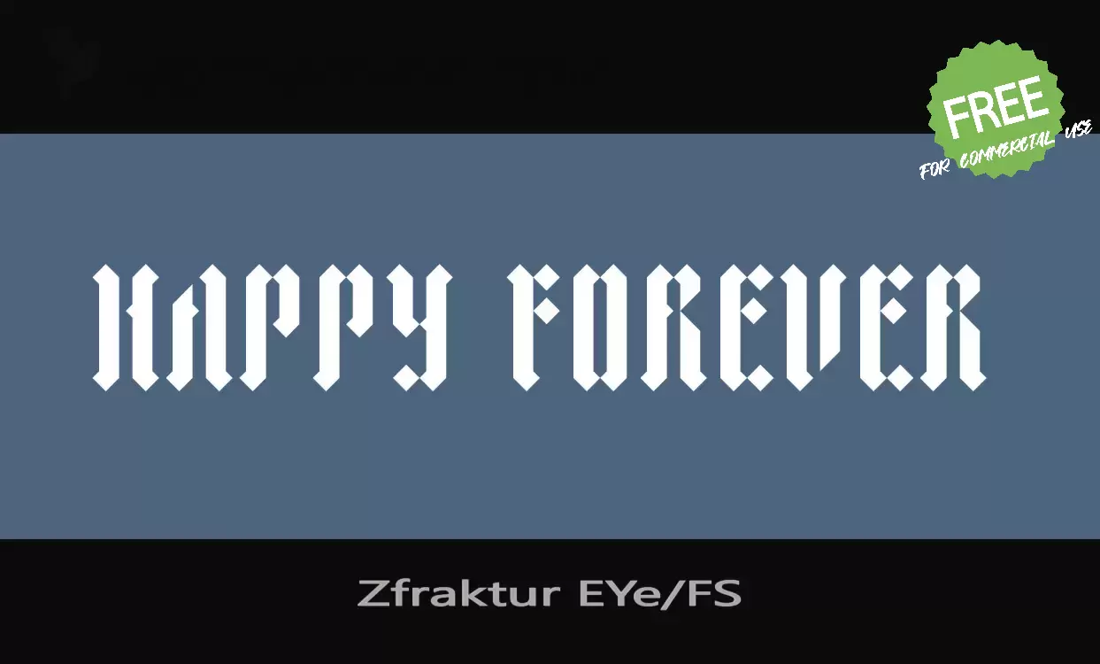 「Zfraktur-EYe/FS」字体效果图