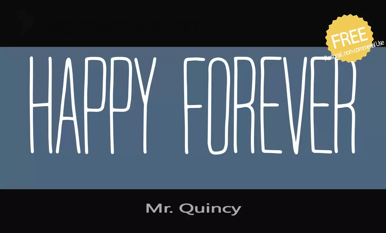 「Mr.-Quincy」字体效果图