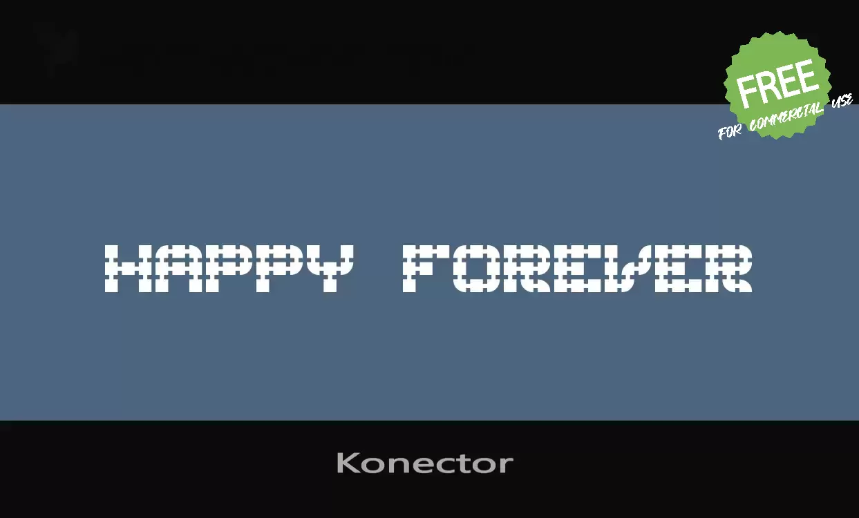 「Konector-」字体效果图