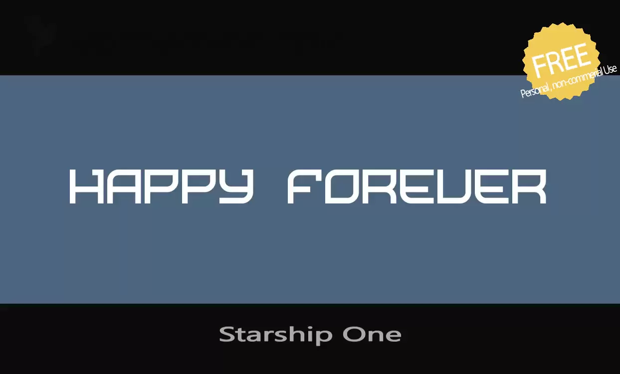 Font Sample of Starship-One