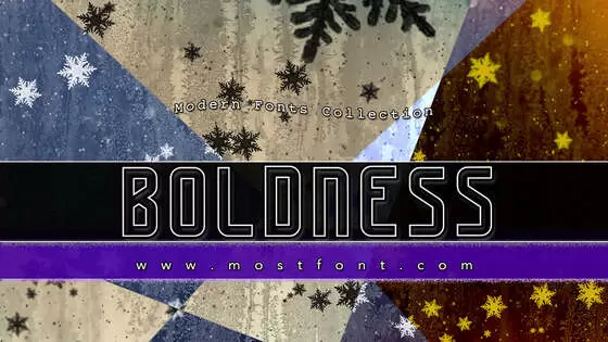 「Boldness」字体排版图片
