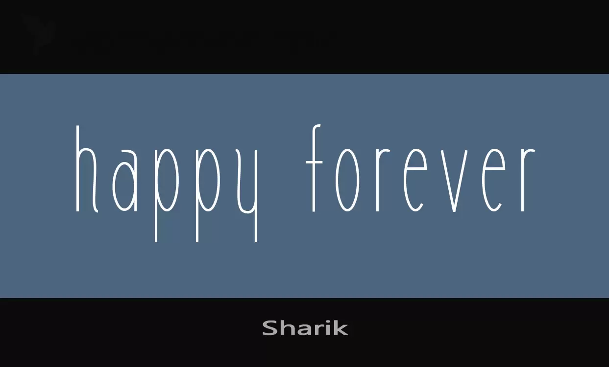 Font Sample of Sharik