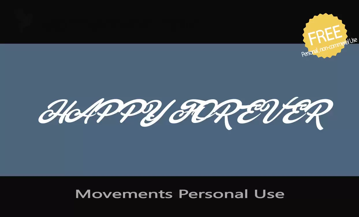 「Movements-Personal-Use」字体效果图